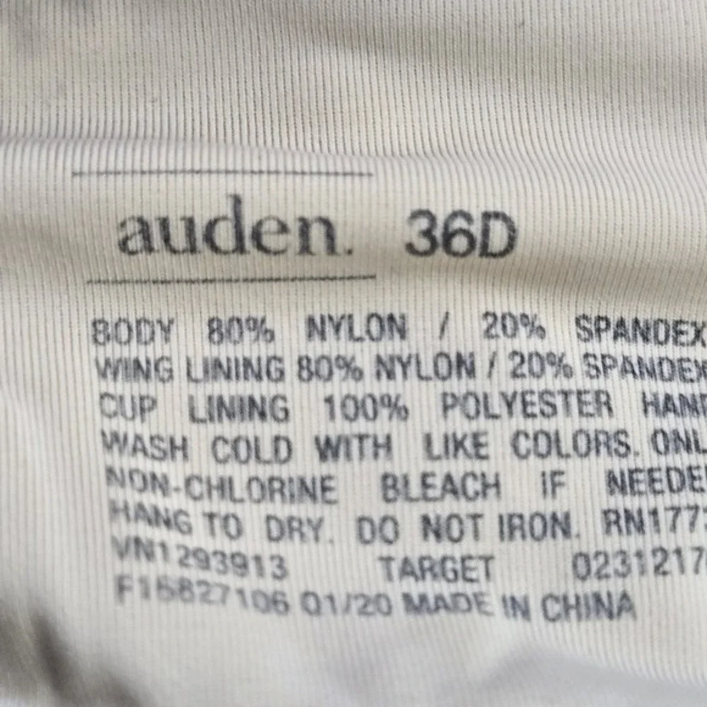Auden Women Bra 36D Beige The Bliss T‎ Shirt Wireless Multiway Convertible